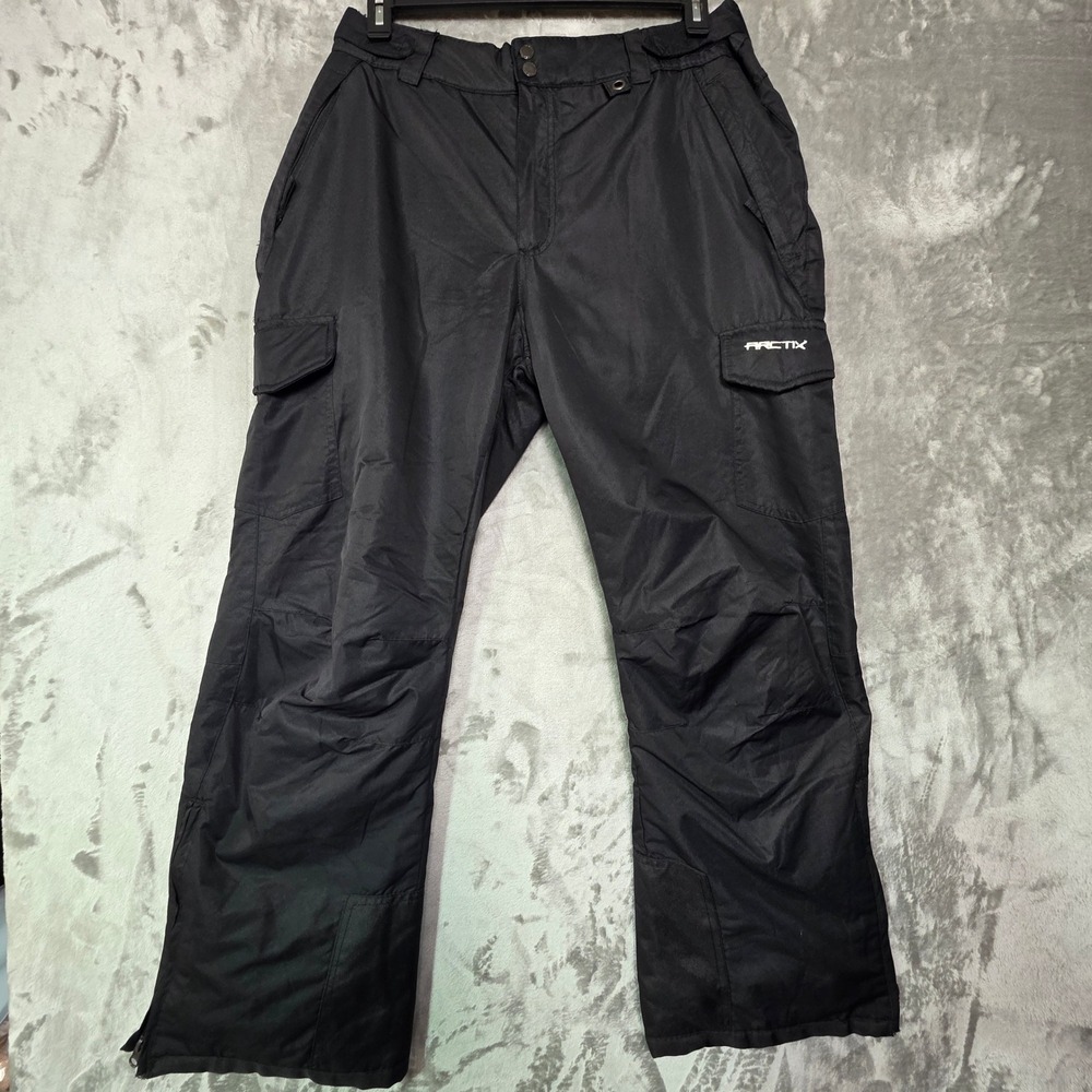 Arctix Mens Cargo Snow Pants Black Insulated Ski Snowboard Style 1960 Large